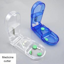 Plastic Rectangular Medicine Cutter Divider Medicine Dispenser Medicine Breaker To Send Elderly Box