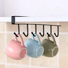 Kitchen Storage Wrought Iron Hooks Holder Towel Wall Hanger Hook Mug Cup Organiser Racks