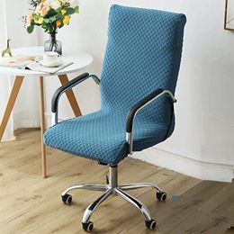 Chair Covers Stretch Computer Armchair Cover Elastic Jacquard For Office Anti-dirty Rotating Desk Seat