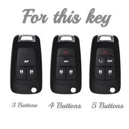 TPU Flip Car Key Fob Case Cover for Chevrolet Cruze Impala Camaro Garna Equinox Volt Yakista AVEO Impala GMC Terrain Keychain