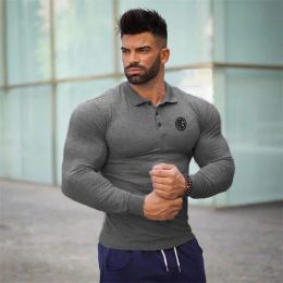 T-Shirts Running Shirt Sports Compression T Shirt Men Gym Long Sleeve Slim Fit TShirt Polo Top Male Workout Fitness Training Clothing