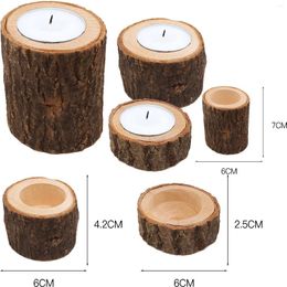 Candle Holders Wooden Tealight Holder Ornament Succulent Small Pot Table Ornaments Suitable For Office Wine Cooler Decor Gass