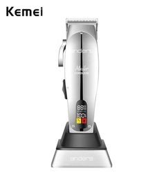 Kemei 12480 Professional Master Barber Shop Hair Clipper Cordless Lithium Ion Adjustable Blade Trimmer Cutting Machine 2203129774930
