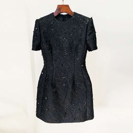 Women's Tanks & Camis Star Elegance Jacquard Heavy Industry Beaded Short Sleeved Dress