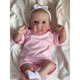 45cm Cute Baby Bettie Reborn Dolls Touch Soft Real Picture Painted Hair Lifelike 3D Skin Venis Handmade Doll Toys Reborn Dolls