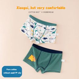 Shorts 2pcs/Pack Kids Boys Boxers Panties Cartoon Cotton Underwear Underpants For 38 Years Old Children Shorts Knickers 2023