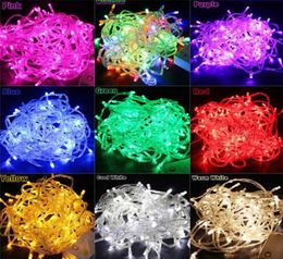 10M 100leds Lead LED Strings Night Light with USEU Plug AC220110V 9 Colors Festoon Lamps Waterproof Outdoor Lights Garland Party2335045