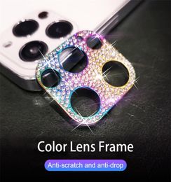 Apple phone Metal Diamond Camera Protector Colourful lens film For iphone 12 Pro Max Mini 11 Glitter Crystal Lens protective Cover5133641