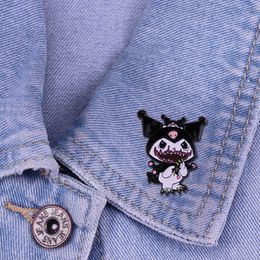 Halloween scary horror kuromi melody enamel pin childhood game movie film quotes brooch badge Cute Anime Movies Games Hard Enamel Pins
