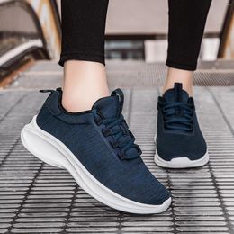 Casual Shoes Women Sports Fashionable Solid Color Mesh Vulcanized Breathable Comfortable Thick Sole Women's Sneaker Zapatos Mujer