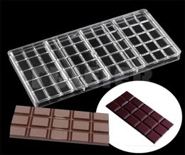 12 6 06cm polycarbonate chocolate bar mold DIY baking pastry confectionery tools sweet candy chocolate mould Y2006181605484