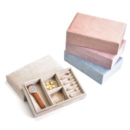 Velvet Premium Jewelry Organizer Ring Pendant Display Storage Box Container Earring Tray Holder Showcase Gift