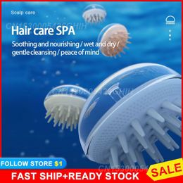 Silicone Head Massage Brush Massage Comb Bath Spa Body Scalp Care Tool Care Hair Tool Scalp Massager Shower Brush