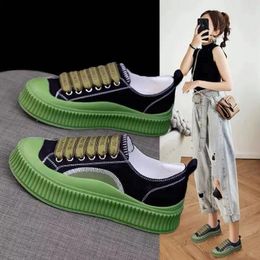 Casual Shoes Canvas Female Summer Thick Bottom White Students Korean Version Of Joker