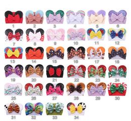 Ins sequin ear baby headbands cute bows girls designer headband cute newborn designer headbands kids head bands hair accessories4837366