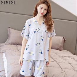Home Clothing SIMISI Sexy Summer Short Pyjamas Women Shorts Lovely Pineapple Cotton Pajama Sets Homewear Ladies Sleepwear Nightwear