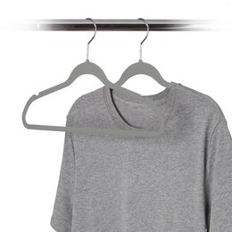 Storage Boxes Space Saving Rubberized Clothing Hangers 50 Pack Gray