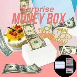 1 Set Funny Cake Money Box Creative Party Surprise Case Simple Durable Plastic Children Gift Box For Birthday