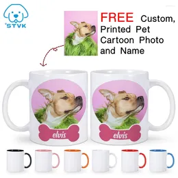 Mugs DIY Customised 330ML 11oz Ceramic Mug Print Picture Po LOGO Text Personalised Coffee Milk Cup Creative Present Cute Gifts