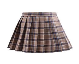 2020 In Stock Plus Size Uniform Skirts Cosplay Plaid Skirt with different Colours size Cocktail Dresses JK028716072