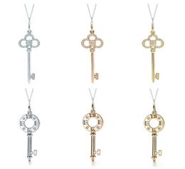 TF Juya Micro Pave Zircon Fashion Indian Key Pendant Necklaces For Women Girls Wedding Birthday Gift Necklace Supplies228D6058504