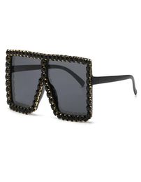 2021 Square Diamond Sunglasses Women Fashion Brand Design Sun Glasses Ladies Retro Big Frame Eyewear Female Coloured UV400 Gafas7174598