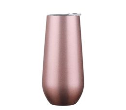 6oz Wine Tumbler Stainless Steel Egg Cups Insulated Coffee Mug With Lid Vacuum Beer Mug Double Wall Champagne Cup Red Wine Tumbler5004186