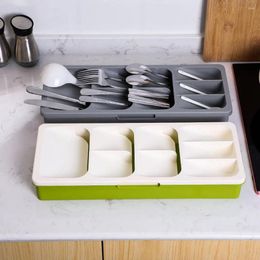 Kitchen Storage Utensils Tray Store Organizer Drawer Tools Cutlery Box Plastic Container Knife Block Holde Spoon Fork