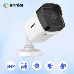 IP Cameras ANNKE 5MP PoE IP Security Bullet Camera 2.8MM Lens Super HD Camera Remote Access Motion Detection Built-in Mic Surveillance 240413