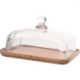 Mugs Cake Dome Cover Stand Glass Dinner Plates Holder Display Appetiser Clear Pastry Dessert