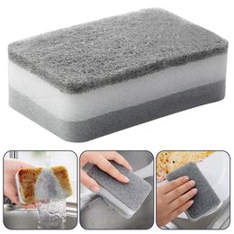 Sponge Scouring Pad Scrub Sponges Kitchen Cleaning Dish Scrubber for Dishes Wok