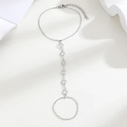 Link Bracelets Todorova Bohemian Crystal Slave Bracelet For Women Girls Finger Chain Minimalist Jewelry Birthday Party Gifts