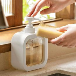 Liquid Soap Dispenser 1pc White 300ml Bathroom Dispensers Refillable Lotion Shampoo Shower Gel Holder Portable Travel Empty Pump Bottle