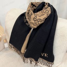 2024 Double Cashmere Scarf Men Woman Winter Keep Warm Scarfs Different Style Ladies Shawls Unisex Designer Scarves Christmas Gift with Box