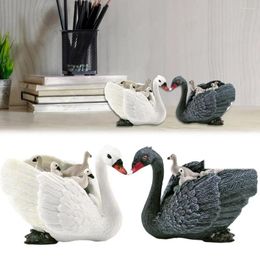 Decorative Figurines Poultry Model Realistic Farm Animal Figurine Miniature Black/white Swan Solid Ornament Educational Toy For Teaching