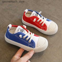 Sneakers 2023 New Girls Sports Shoes Childrens Canvas Shoes Boys Breathable Casual Flat Sports Shoes Q240413