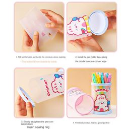 Specical Design Large Capacity Pencil Holder Pen Storage Box Pen Container Stationery Gifts Cute Students Desk Organization