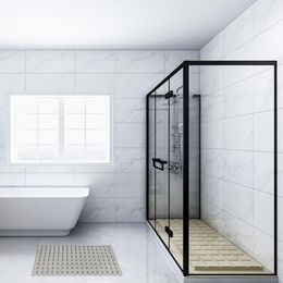 Anti-slip Shower Mat Bathroom Non-slip Floor Mat Non-slip Pvc Shower Mat with Drain Holes Waterproof Rubber for Quick for Safety