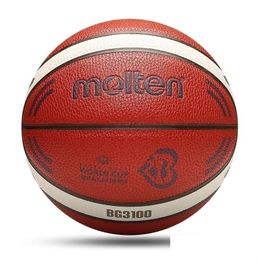 Balls Molten Original Basketball Ball Size 7 High Quality Pu Wear-Resistant Match Training Outdoor Indoor Men Basketbol Topu 220929 Dr Dhgob