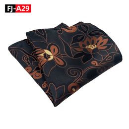 Neck Ties Fashionable Suit Men Paisley Tie Pattern Pocket Square Handkerchief Silk Hankies For Drop Delivery Fashion Accessories Othav