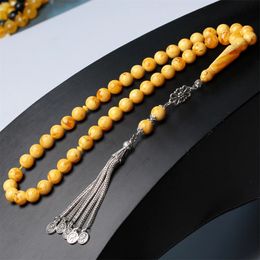 Tasbih Muslim Amber Rosary Resin Material Islam Prayer Beads handmade Fashion jewelry Misbaha Sibaha Tasbeeh 240408