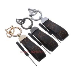 PU leather Keychain Designer brand high appearance level automotive home multi-function keychain