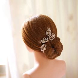 SLBRIDAL Handmade Rhinestones Crystal Pearls Bridal Hair Pin Set Women Hair Stickers Hair Clips Women Girls Hair Jewellery Gift