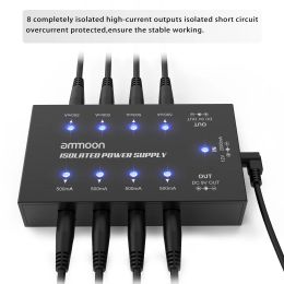 Cables ammoon Guitar Effect Power Supply 8 Isolated DC Outputs Guitar Effect Pedal for 9V/18V Guitar Pedal Guitar Accessories Hot!