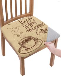 Chair Covers Coffee Retro Style Elasticity Cover Office Computer Seat Protector Case Home Kitchen Dining Room Slipcovers