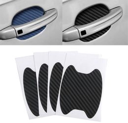 4PcsSet Car Door Sticker Carbon Fiber Scratches Resistant Cover Auto Handle Protection Film Exterior Styling Accessories3897814