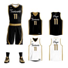 Shorts Custom Reversible Basketball Jersey Uniform Personalised Printed Double Sided Basketball Shirt Men's Tank Top with Shorts Set