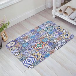 Carpets Moroccan Tiles Colourful Arabesque Kitchen Doormat Bedroom Bath Floor Carpet House Hold Door Mat Area Rugs Home Decor