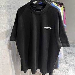 High quality designer clothing Spring summer front back seal letter Pullover round neck fashion Unisex T-shirt short sleeve