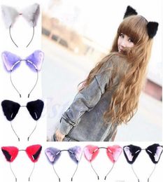 2017 Hair Accessories Girl Cute Cat Fox Ear Long Fur Hair Headband Anime Cosplay Party Costume G3472833913